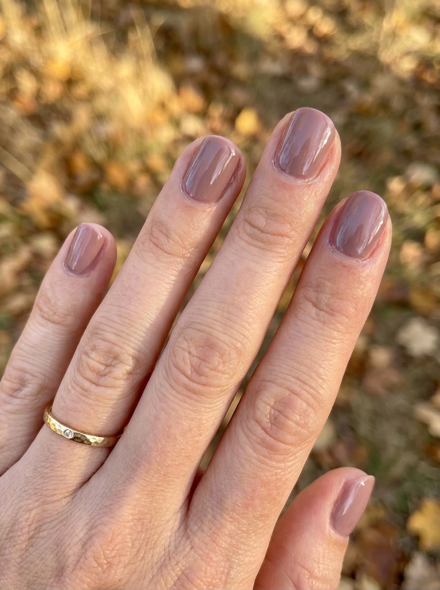 Dusty Rose September Nails als September Nägel kurz Inspiration 2026